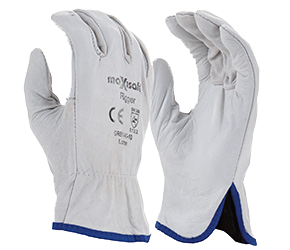 MAXISAFE GLOVES RIGGER FULL GRAIN NATURAL LEATHER SM CARDED